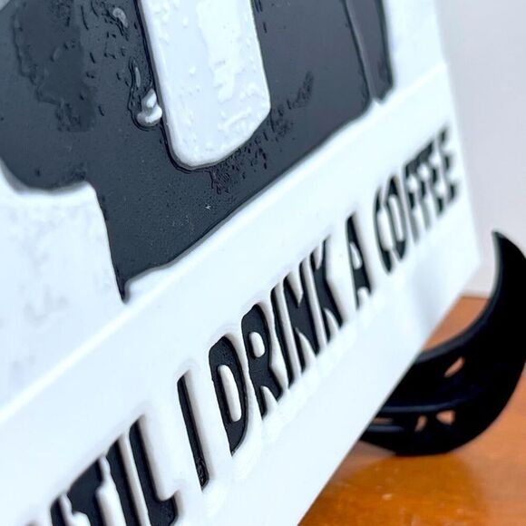 Wall Art, I Don’t Like People or Morning Until I’ve Had Coffee, Cat Lover - Picture 6 of 10